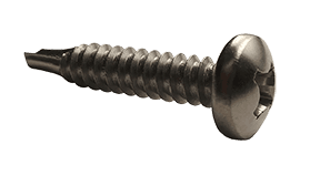 #12-14 x 3 Pan Head Phillips Tek Screw #3 Point, 410 SS (Box of 500)