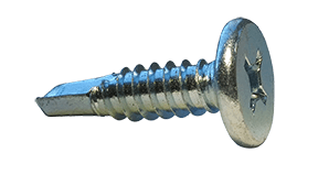 #10-16 x 5/8 Pancake Head Square/Phillips Combo Tek Screw #3 Point, Steel Zinc (Box of 3000)