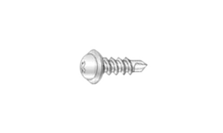 #10-16 x 2 Round Washer Head Phillips Tek Screw #3 Point, Steel Zinc (Box of 2000)
