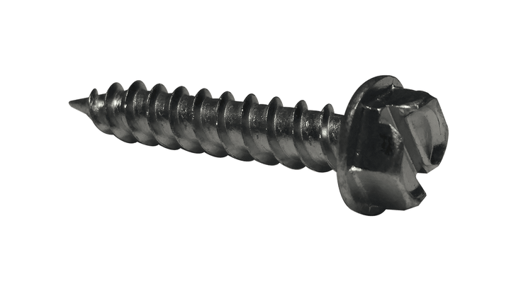 #8-15 x 3/4 Hex Washer Head Slotted Self Piercing Screw, Steel Zinc Clear 5/16" AF (Box of 6000)