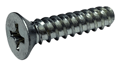 #6-19 x 7/16 Flat Head Phillips Thread Rolling Screw, Steel Zinc Clear & Wax (Box of 10000)
