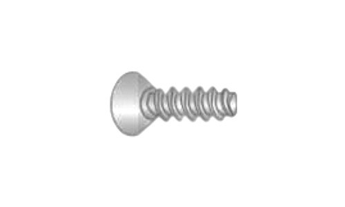 #2-28 x 3/16 Flat Head, Undercut Torx (6-Lobe) Thread Rolling Screw, Steel Zinc Clear & Wax (Box of 6000)