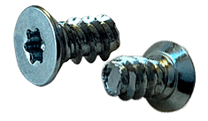 #8-16 x 3/8 Flat Head, Undercut Torx (6-Lobe) Thread Rolling Screw, Steel Zinc Clear & Wax (Box of 10000)