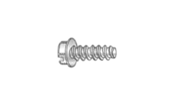 #12-11 x 1 Hex Washer Head Slotted Thread Rolling Screw, Steel Zinc Clear & Wax (Box of 3000)