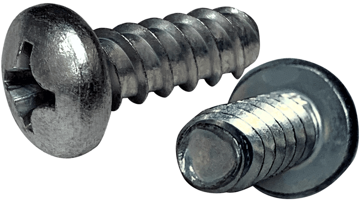 #10-14 x 3/4 Pan Head Phillips Thread Rolling Screw, Steel Zinc Clear & Wax (Box of 7000)