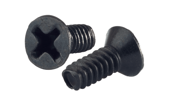 #4-40 x 5/16 Flat Head Phillips Thread Rolling Screw, Steel Black Oxide & Wax (Box of 10000)