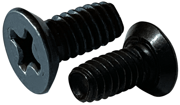 #6-32 x 1/4 Flat Head, Undercut Phillips Thread Rolling Screw, Steel Black Oxide & Wax (Box of 10000)