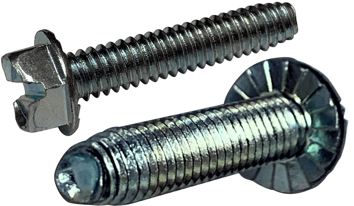 1/4"-20 x 1-1/2 Hex Washer Head, Serrated Slotted Thread Rolling Screw, Steel Zinc Clear & Wax (Box of 1500)