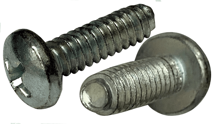 #6-32 x 3/4 Pan Head Phillips Thread Rolling Screw, Steel Zinc Clear & Wax (Box of 10000)