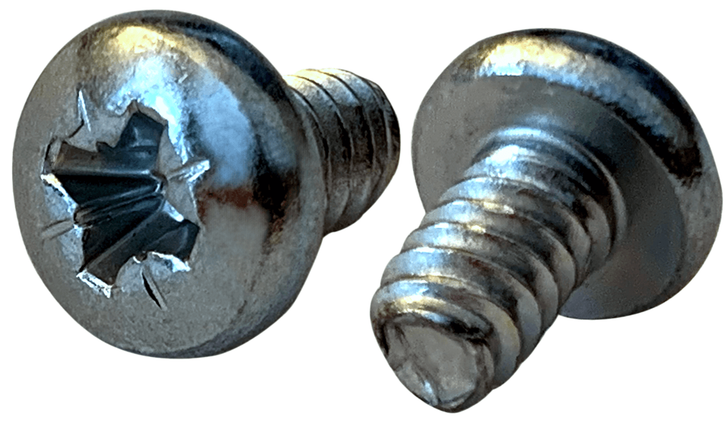 #8-32 x 1/4 Pan Head Pozi Thread Rolling Screw, Steel Zinc Clear & Wax (Box of 10000)