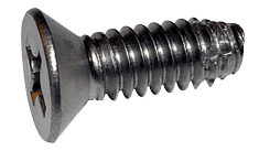 1/4"-20 x 3/4 Flat Head Phillips Thread Cutting Screw Type F, 410 SS  (Box of 1000)