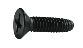#10-32 x 3/4 Flat Head Phillips Thread Cutting Screw Type F, Steel Black Oxide (Box of 7000)