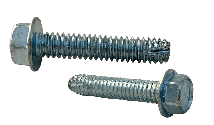 3/8"-16 x 1-1/4 Hex Washer Head Unslotted Thread Cutting Screw Type F, Steel Zinc Clear (Box of 700)