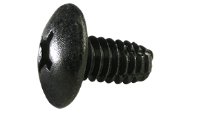#6-32 x 5/16 Truss Head Phillips Thread Cutting Screw Type F, Steel Zinc Black (Box of 10000)