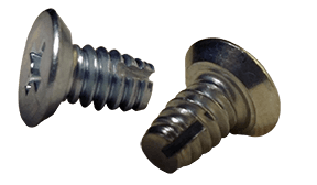 #4-40 x 1/4 Flat Head, Undercut Phillips Thread Cutting Screw Type 1, Steel Zinc Clear (Box of 10000)