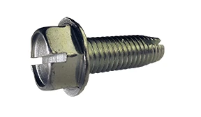 5/16"-18 x 1 Hex Washer Head Slotted Thread Cutting Screw Type 1, Steel Zinc Clear (Box of 1250)