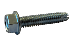 3/8"-16 x 1-1/4 Hex Washer Head Unslotted Thread Cutting Screw Type 1, Steel Zinc Clear (Box of 500)
