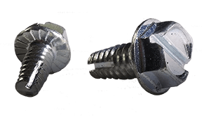 1/4"-20 x 1/2 Hex Washer Head Slotted Thread Cutting Screw Type 1, Steel Zinc Green (Box of 4000)