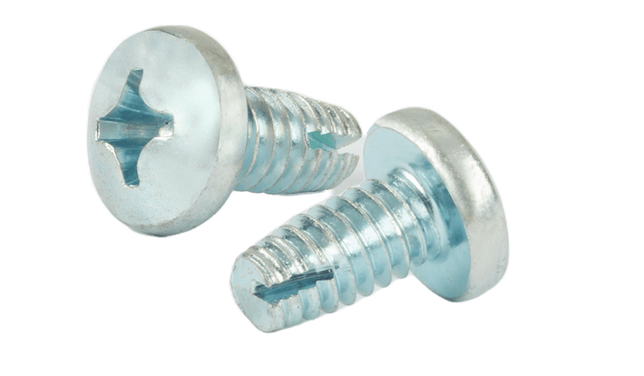 #10-24 x 3/4 Pan Head Phillips Thread Cutting Screw Type 1, Steel Zinc Clear (Box of 6000)