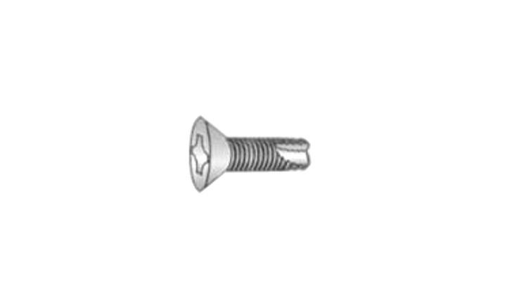 #10-24 x 1-1/2 Flat Head Phillips Thread Cutting Screw Type 23, Steel Zinc Clear (Box of 3000)