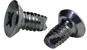 #6-32 x 1/2 Flat Head, Undercut Phillips Thread Cutting Screw Type 23, Steel Zinc Clear (Box of 10000)