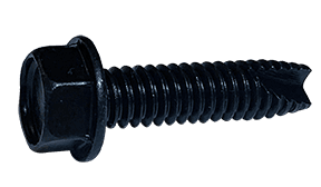 #8-32 x 1/2 Hex Washer Head Unslotted Thread Cutting Screw Type 23, Steel Black Oxide (Box of 10000)
