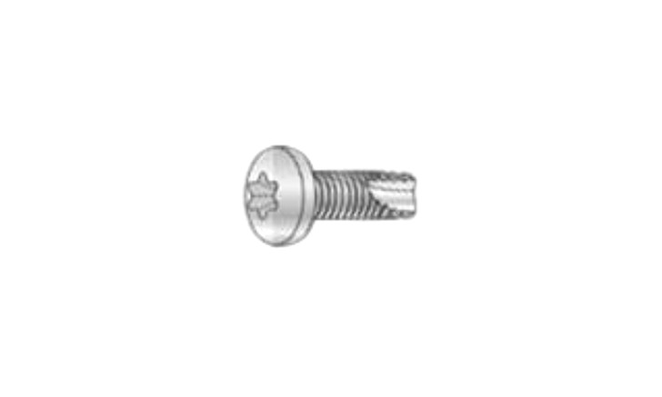 #12-24 x 1/2 Pan Head Torx (6-Lobe) Thread Cutting Screw Type 23, Steel Zinc Clear (Box of 3000)