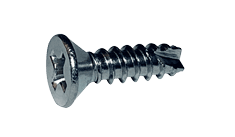 #4-24 x 3/8 Flat Head Phillips Thread Cutting Screw Type 25, 18-8 SS  (Box of 5000)