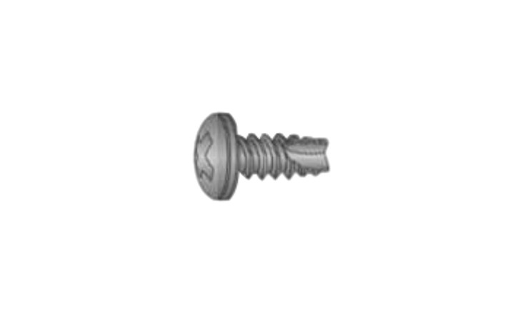 #8-18 x 1 Pan Head Phillips Thread Cutting Screw Type 25, Steel Zinc Black (Box of 5000)