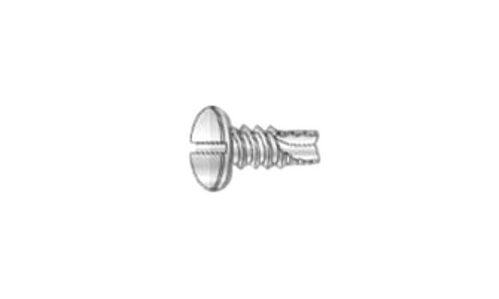 #10-16 x 1/2 Pan Head Slotted Thread Cutting Screw Type 25, Steel Zinc Clear (Box of 8000)