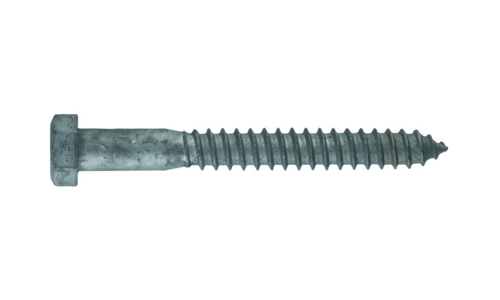 3/8"-7 x 5" Hex Lag Bolt Low Carbon Steel, Hot Dipped Galvanized (Package of 50)