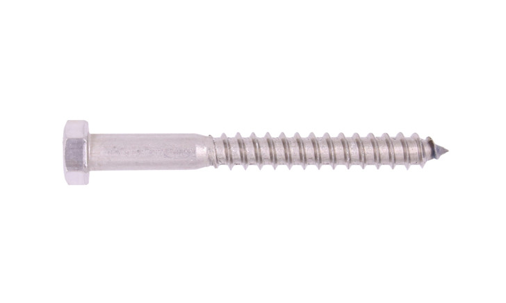 5/16"-9 x 1" Hex Lag Bolt 18-8 SS (Package of 100)