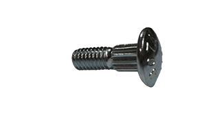 3/8"-16 x 1-1/4" Ribbed Neck Carriage Bolt Low Carbon Steel, Zinc Clear - PT (Box of 500)