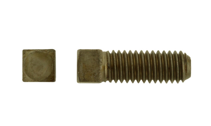 1/4"-20 x 4-1/2" Square Head Set Screw, Cup Point Case Hardened, Plain - FT (Package of 25)