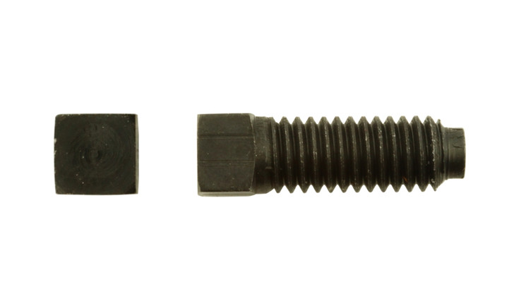 1/4"-20 x 1" Square Head Set Screw, 1/2 Dog Point Case Hardened, Plain - FT (Package of 100)