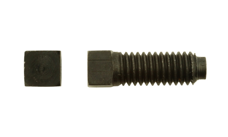 1/4"-20 x 2" Square Head Set Screw, 1/2 Dog Point Case Hardened, Plain - FT (Package of 100)