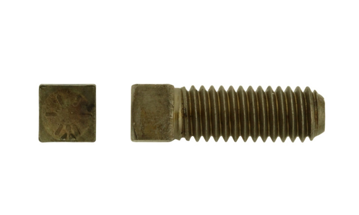 1/4"-20 x 1-1/2" Square Head Set Screw, Cup Point Alloy Steel, Thru Hardened - FT (Package of 100)