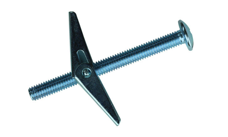 1/2"-13 x 6" Round Head, Combo Toggle Bolt w/ Wing Nut  Steel, Zinc Clear (Package of 10)
