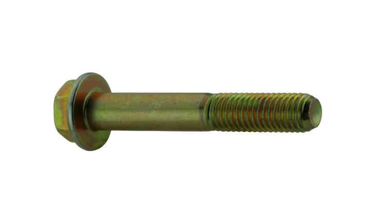 M12-1.75 x 110 Flange Bolt Din 6921, Grade 10.9, Zinc Yellow