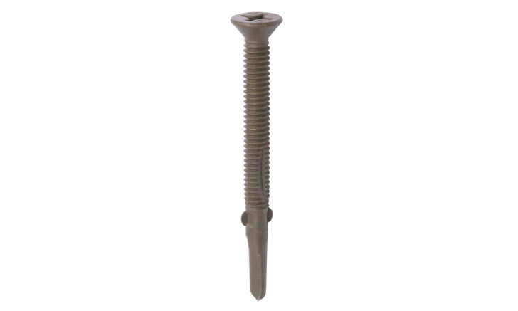 R212W - #12-24 x 2-1/2 Self Tapping Wood to Metal Screw with Wings WAR Coated  (Box of 1500)