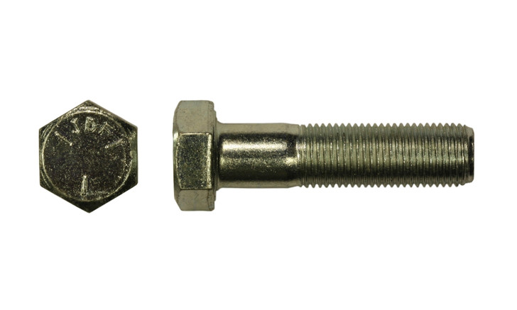 1/4"-28 x 3-1/4" Hex Cap Screw Grade 5, Zinc Clear - PT (Box of 600)