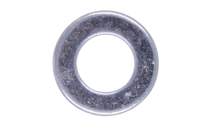 #12 SAE Flat Washer, Low Carbon Steel, Zinc Clear