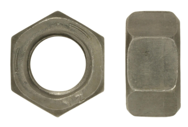 1/4"-20 UNC Finished Hex Nut, Grade 8, Steel, Plain