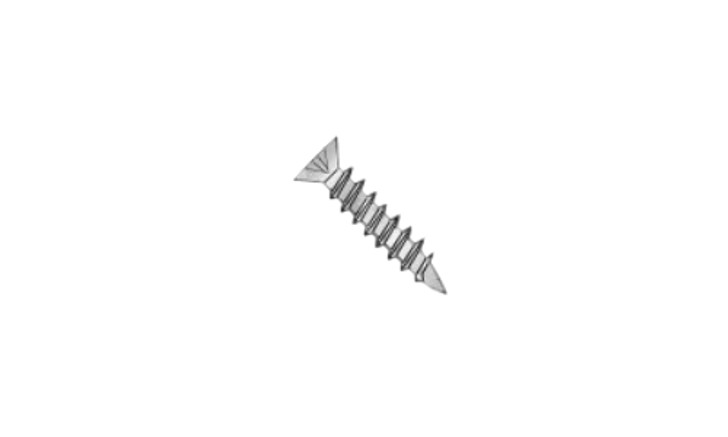 #5 x 1/2" Phillips Flat Head Deep Thread Cabinet Screw, Steel, Zinc Clear - FT (Box of 10000)