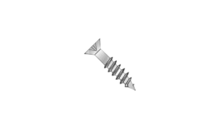 #8 x 1-1/4" Phillips Flat Head Deep Thread Cabinet Screw, Steel, Zinc Clear - PT (Box of 7300)