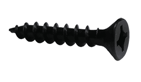 #8 x 3/4" Quadrex Drive Flat Head Deep Thread Cabinet Screw, Steel, Black Oxide - FT (Box of 11000)