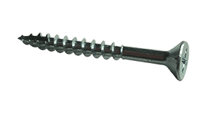 #10 x 4" Phillips Flat Head w/ Nibs Deep Thread Cabinet Screw, Type 17, Steel, Zinc Clear - PT (Box of 500)
