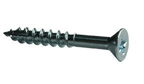 #6 x 1-1/4" Phillips Flat Head Deep Thread Cabinet Screw, Type 17, Steel, Zinc Clear - PT (Box of 7000)
