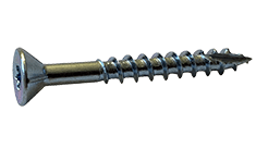 #10 x 4" Star (Torx) Drive Flat Head w/ Nibs Deep Thread Cabinet Screw, Type 17, Steel, Zinc Clear - PT (Box of 500)