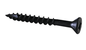 #9 x 2-1/2" Quadrex Drive Flat Head w/ Nibs Deep Thread Cabinet Screw, Type 17, Steel, Black Oxide - PT (Box of 1500)